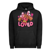Pigment Black loved valentine's day afro girl sneakers Urban Hoodie - RanaPortraitStore