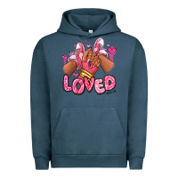 Pigment Midnight Navy loved valentine's day afro girl sneakers Urban Hoodie - RanaPortraitStore