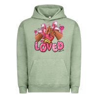 Pigment Oil Green loved valentine's day afro girl sneakers Urban Hoodie - RanaPortraitStore