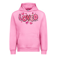 Fuchsia Pink loved valentines day Urban Hoodie - RanaPortraitStore