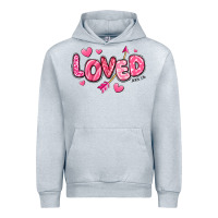 Heather Grey loved valentines day Urban Hoodie - RanaPortraitStore