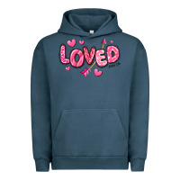 Pigment Midnight Navy loved valentines day Urban Hoodie - RanaPortraitStore