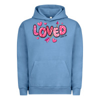 Pigment Pebble Blue loved valentines day Urban Hoodie - RanaPortraitStore