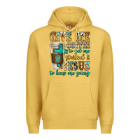 Antique Gold give me coffee to get me started Premium Hoodie - texasbilliewilder