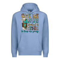 Colony Blue give me coffee to get me started Premium Hoodie - texasbilliewilder