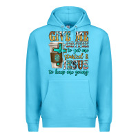Ocean Blue give me coffee to get me started Premium Hoodie - texasbilliewilder