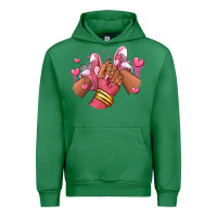 Emerald valentines day afro girl sneakers Urban Hoodie - RanaPortraitStore