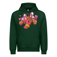 Forest Green valentines day afro girl sneakers Urban Hoodie - RanaPortraitStore