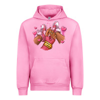 Fuchsia Pink valentines day afro girl sneakers Urban Hoodie - RanaPortraitStore