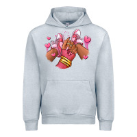 Heather Grey valentines day afro girl sneakers Urban Hoodie - RanaPortraitStore