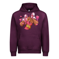 Mauve Wine valentines day afro girl sneakers Urban Hoodie - RanaPortraitStore