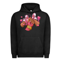 Pigment Black valentines day afro girl sneakers Urban Hoodie - RanaPortraitStore