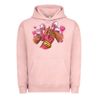 Pigment Salmon valentines day afro girl sneakers Urban Hoodie - RanaPortraitStore