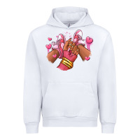 White valentines day afro girl sneakers Urban Hoodie - RanaPortraitStore