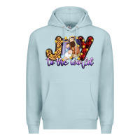 Blue Mist joy to the world Premium Hoodie - Zillion Design Studio