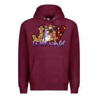 Burgundy joy to the world Premium Hoodie - Zillion Design Studio