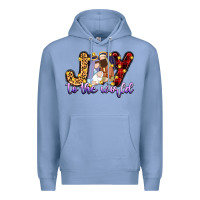Colony Blue joy to the world Premium Hoodie - Zillion Design Studio