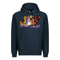Navy joy to the world Premium Hoodie - Zillion Design Studio