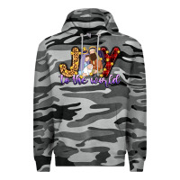 Slate Camo joy to the world Premium Hoodie - Zillion Design Studio