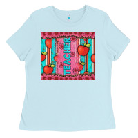 Baby Blue teacher with  flower glitter and serape leopard Ladies Tee - Artiststas