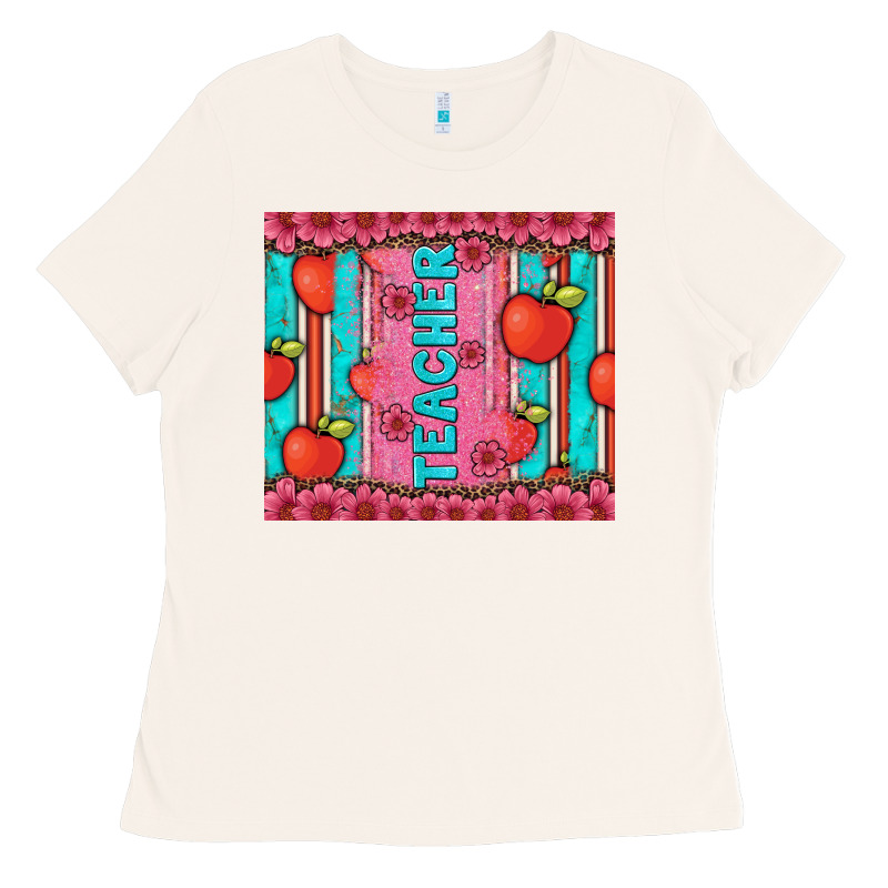 Teacher With  Flower Glitter And Serape Leopard Ladies Tee by Artiststas | Teevron