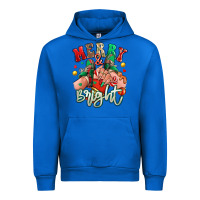 Cobalt merry and bright caucasian girl sneakers Urban Hoodie - RanaPortraitStore