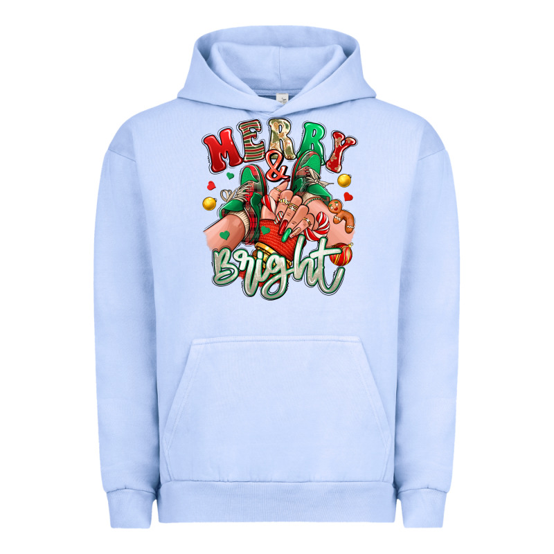 Merry And Bright Caucasian Girl Sneakers Urban Hoodie by RanaPortraitStore | Teevron