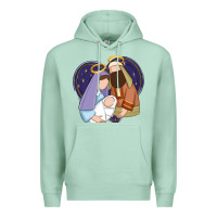 Seafoam holy night jesus birth Premium Hoodie - Zillion Design Studio