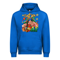 Cobalt festive af christmas caucasian girl sneakers Urban Hoodie - RanaPortraitStore