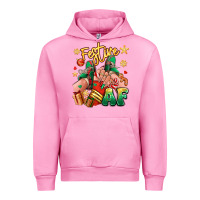 Festive Af Christmas Caucasian Girl Sneakers Urban Hoodie | Teevron