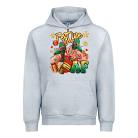 Heather Grey festive af christmas caucasian girl sneakers Urban Hoodie - RanaPortraitStore
