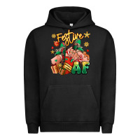 Pigment Black festive af christmas caucasian girl sneakers Urban Hoodie - RanaPortraitStore