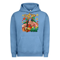 Pigment Pebble Blue festive af christmas caucasian girl sneakers Urban Hoodie - RanaPortraitStore