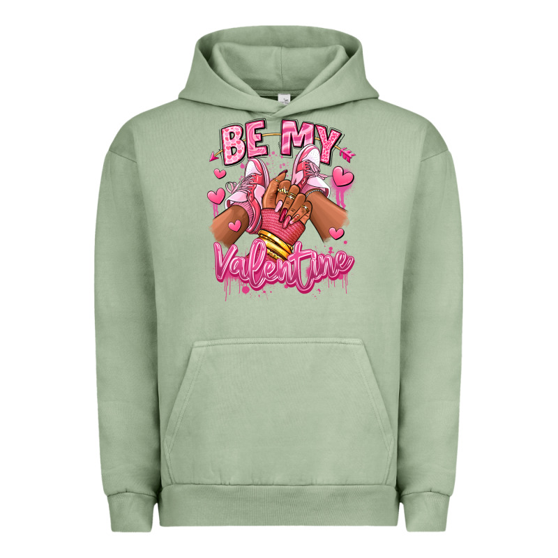 Be My Valentine Afro Girl Sneakers Urban Hoodie by RanaPortraitStore | Teevron