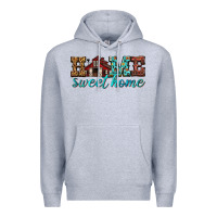 Heather Grey home sweet home Premium Hoodie - texasbilliewilder