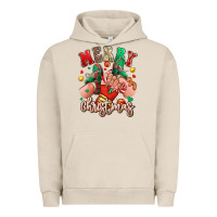 Pigment French Oak Merry Christmas Caucasian girl sneakers Urban Hoodie - RanaPortraitStore