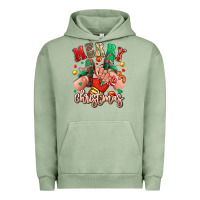 Pigment Oil Green Merry Christmas Caucasian girl sneakers Urban Hoodie - RanaPortraitStore