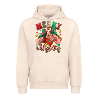 Sandshell Merry Christmas Caucasian girl sneakers Urban Hoodie - RanaPortraitStore