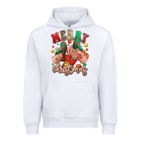 White Merry Christmas Caucasian girl sneakers Urban Hoodie - RanaPortraitStore