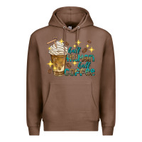 Chestnut half human half coffee Premium Hoodie - texasbilliewilder