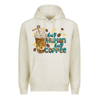 Oatmeal Heather half human half coffee Premium Hoodie - texasbilliewilder