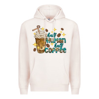 Pale Pink half human half coffee Premium Hoodie - texasbilliewilder