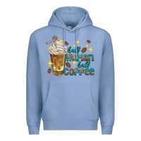 Colony Blue half human half coffee Premium Hoodie - texasbilliewilder