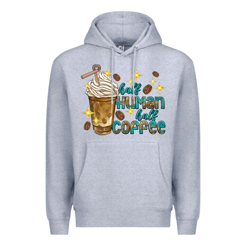 Half Human Half Coffee Premium Hoodie by texasbilliewilder | Teevron