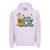 Lilac half human half coffee Premium Hoodie - texasbilliewilder
