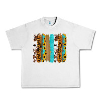 Lunar Rock turquoise sunflowers cowhide leopard glitter background Urban Heavy Tee - RanaPortraitStore