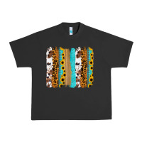 Pigment Black turquoise sunflowers cowhide leopard glitter background Urban Heavy Tee - RanaPortraitStore