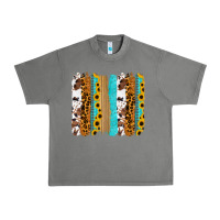 Tornado turquoise sunflowers cowhide leopard glitter background Urban Heavy Tee - RanaPortraitStore