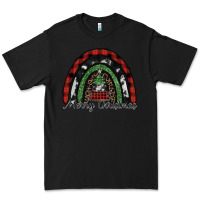 Black Merry Christmas rainbow Premium Tee - CowhideDigitalArt