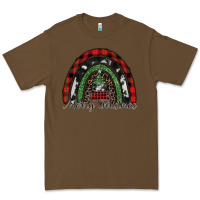 Cacao Merry Christmas rainbow Premium Tee - CowhideDigitalArt